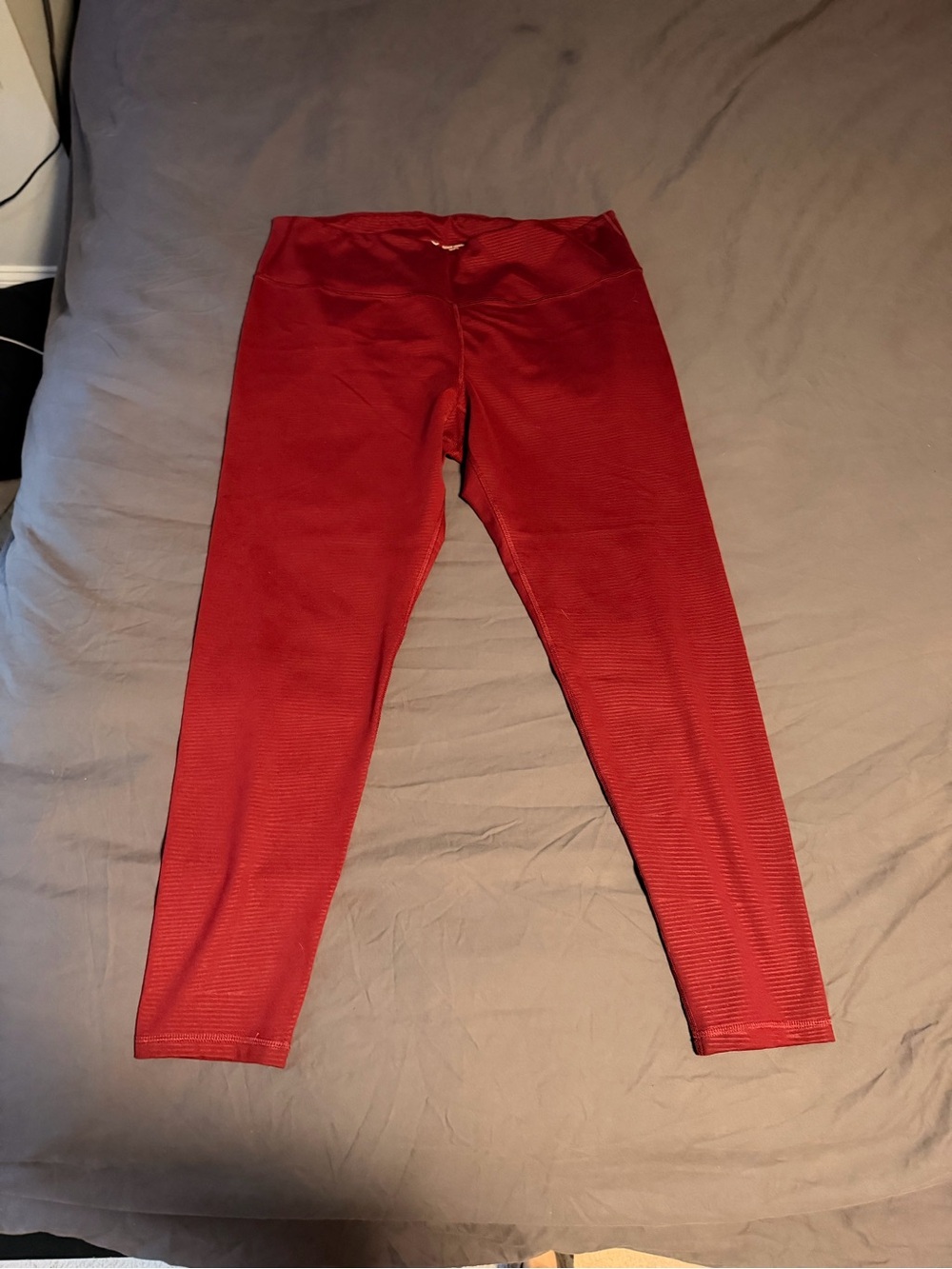 Old Navy High Waist Burgundy Ribbed Womens Leggings